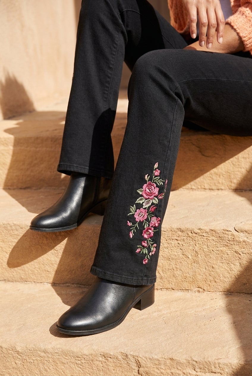 Stretch Denim Five-Pocket Bootcut Jeans image number 1
