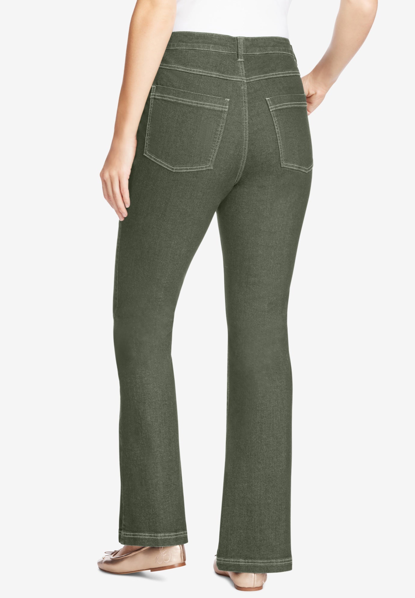 Stretch Denim Five-Pocket Bootcut Jeans image number 1