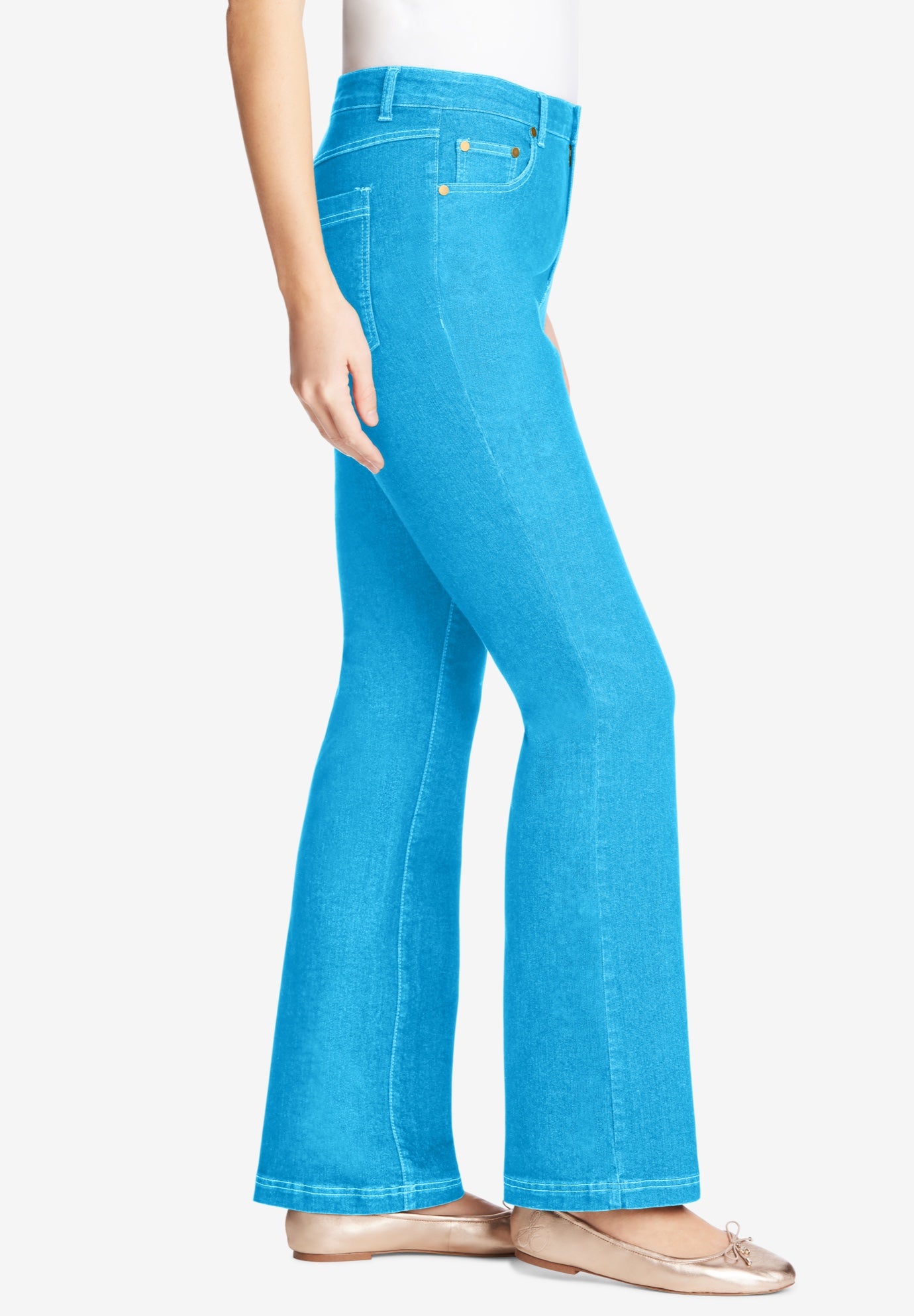 Stretch Denim Five-Pocket Bootcut Jeans image number 2