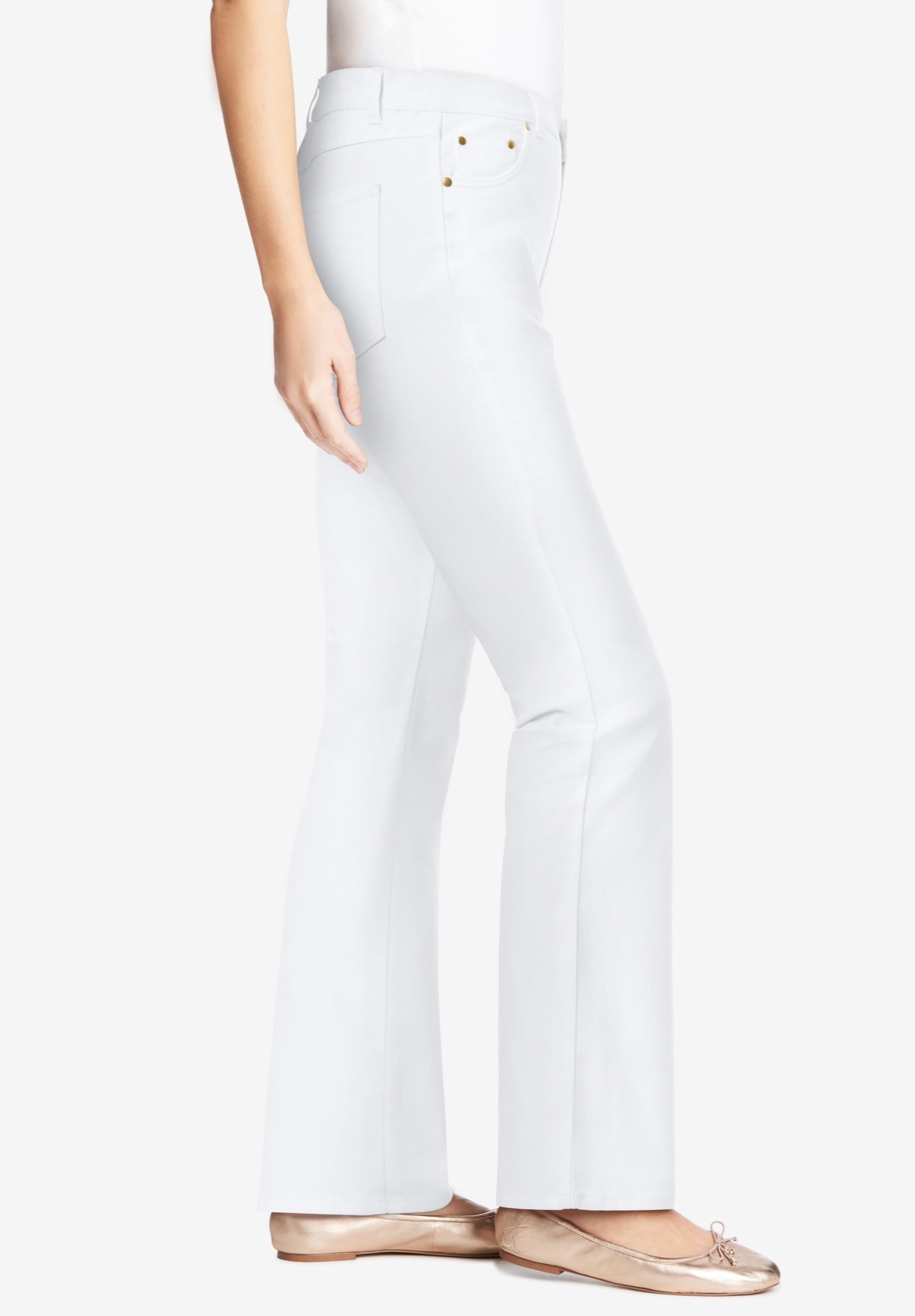 Stretch Denim Five-Pocket Bootcut Jeans image number 2