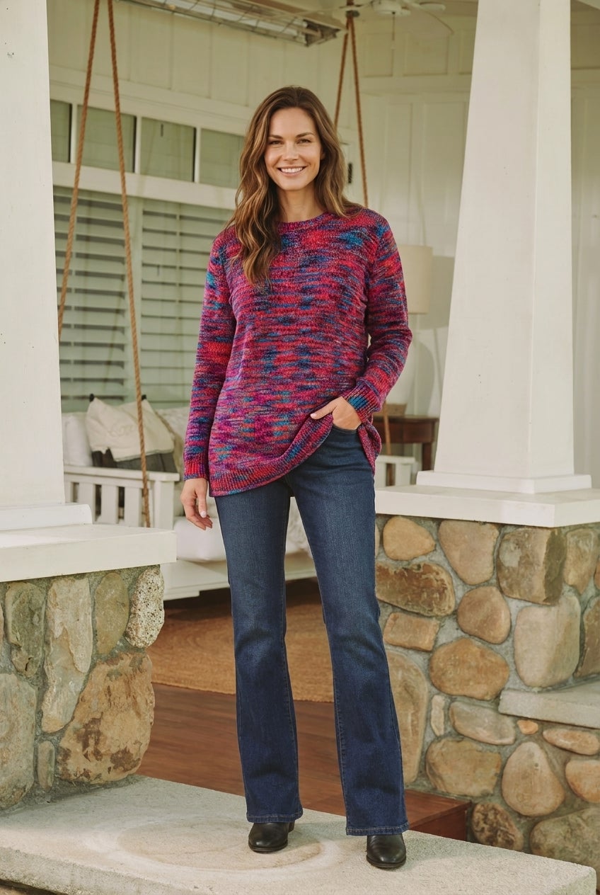 Stretch Denim Five-Pocket Bootcut Jeans image number 1
