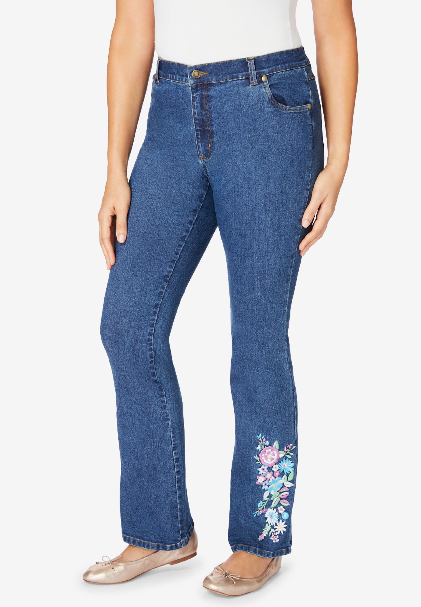 Stretch Denim Five-Pocket Bootcut Jeans image number 0