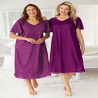 2-Pack Short Silky Gown image number 3