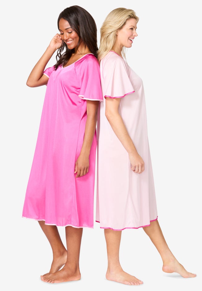 2-Pack Short Silky Gown image number 2