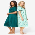 2-Pack Short Silky Gown image number null