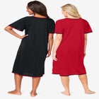 2-Pack Short Silky Gown image number null