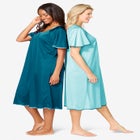 2-Pack Short Silky Gown image number null