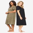 2-Pack Short Silky Gown image number null