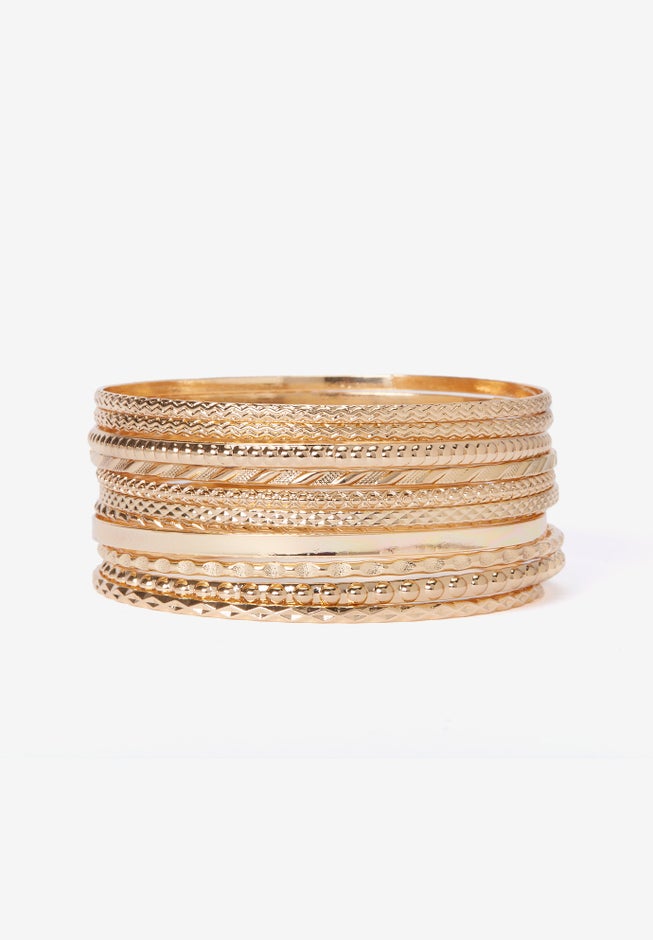 Textured Bangle Set image number null