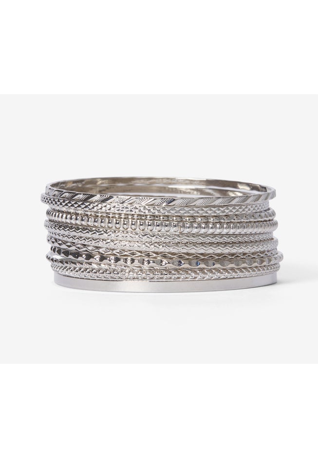 Textured Bangle Set image number null