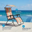 350 lbs. Weight Capacity Zero Gravity chair with Canopy image number null