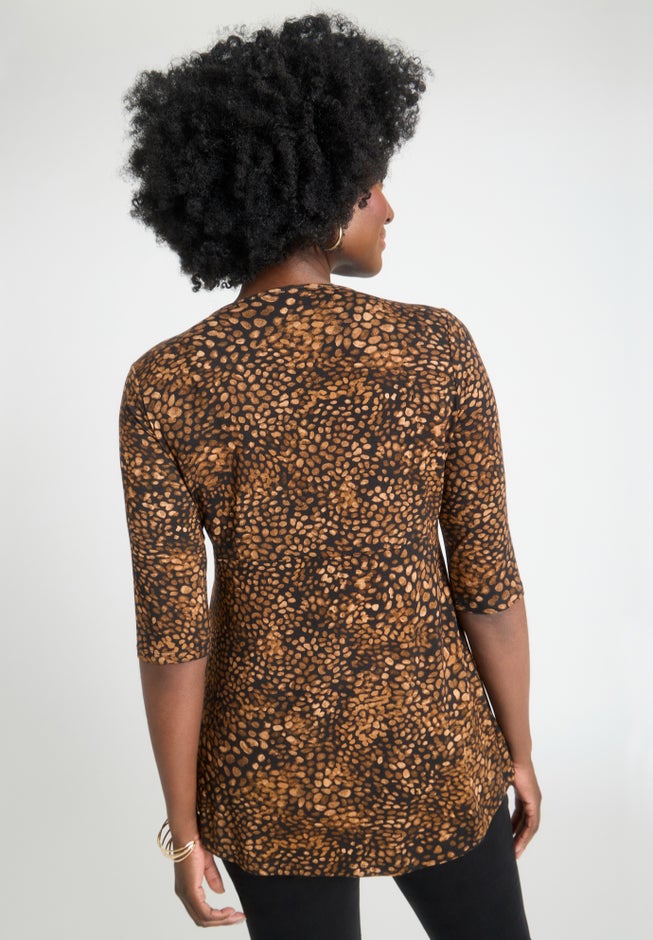 Stretch Knit Pleated Tunic image number 2