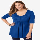 Stretch Knit Pleated Tunic image number null