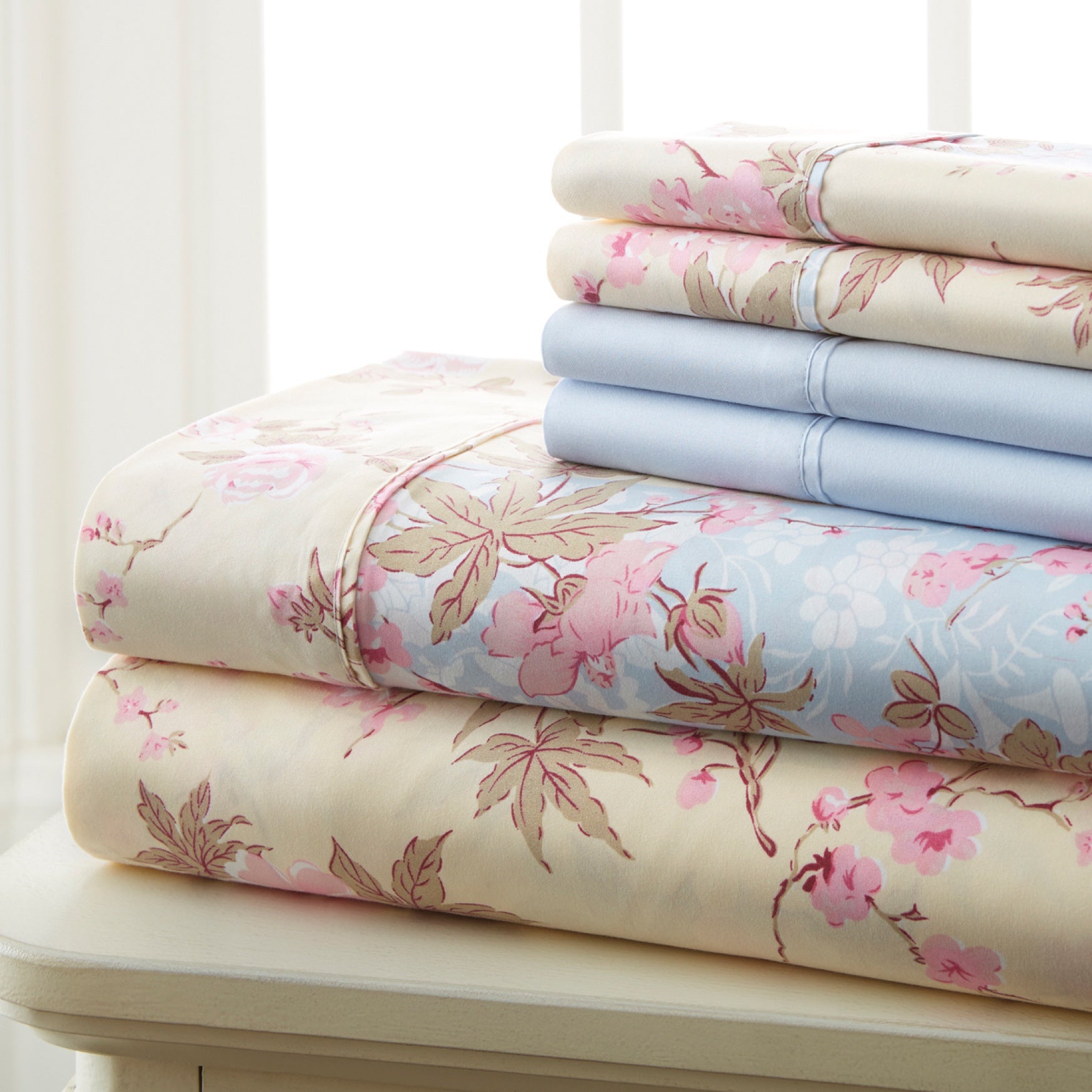 6-pc Traditional Floral Sheet Set image number 0