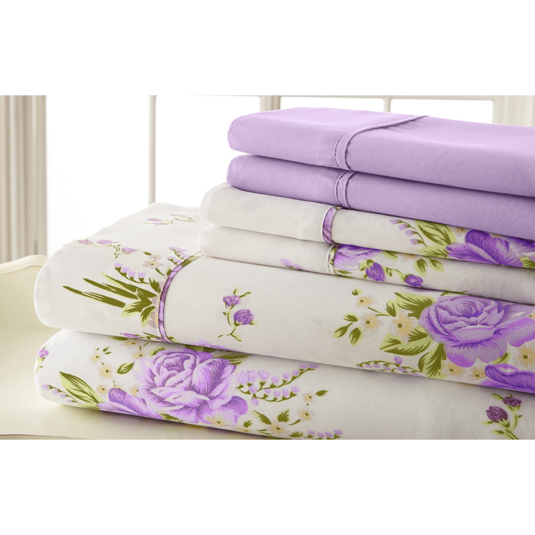 6-pc Traditional Floral Sheet Set image number 0