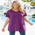Perfect Short-Sleeve V-Neck Tunic image number null