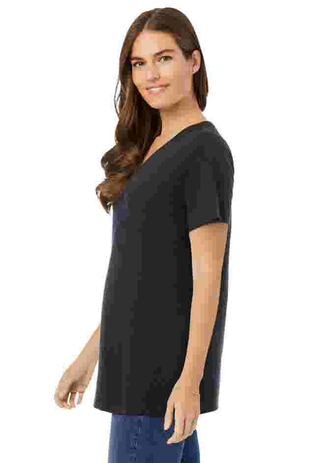 Perfect Short-Sleeve V-Neck Tunic image number 3