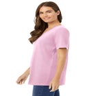 Perfect Short-Sleeve V-Neck Tunic image number null