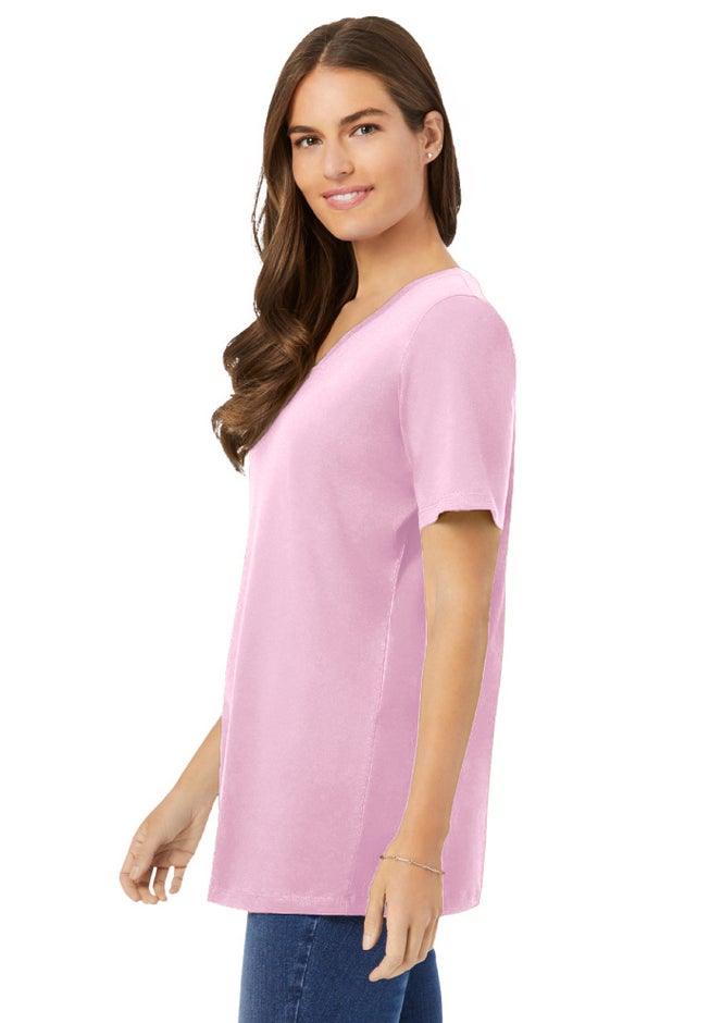 Perfect Short-Sleeve V-Neck Tunic image number 2