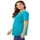 Perfect Short-Sleeve V-Neck Tunic image number null