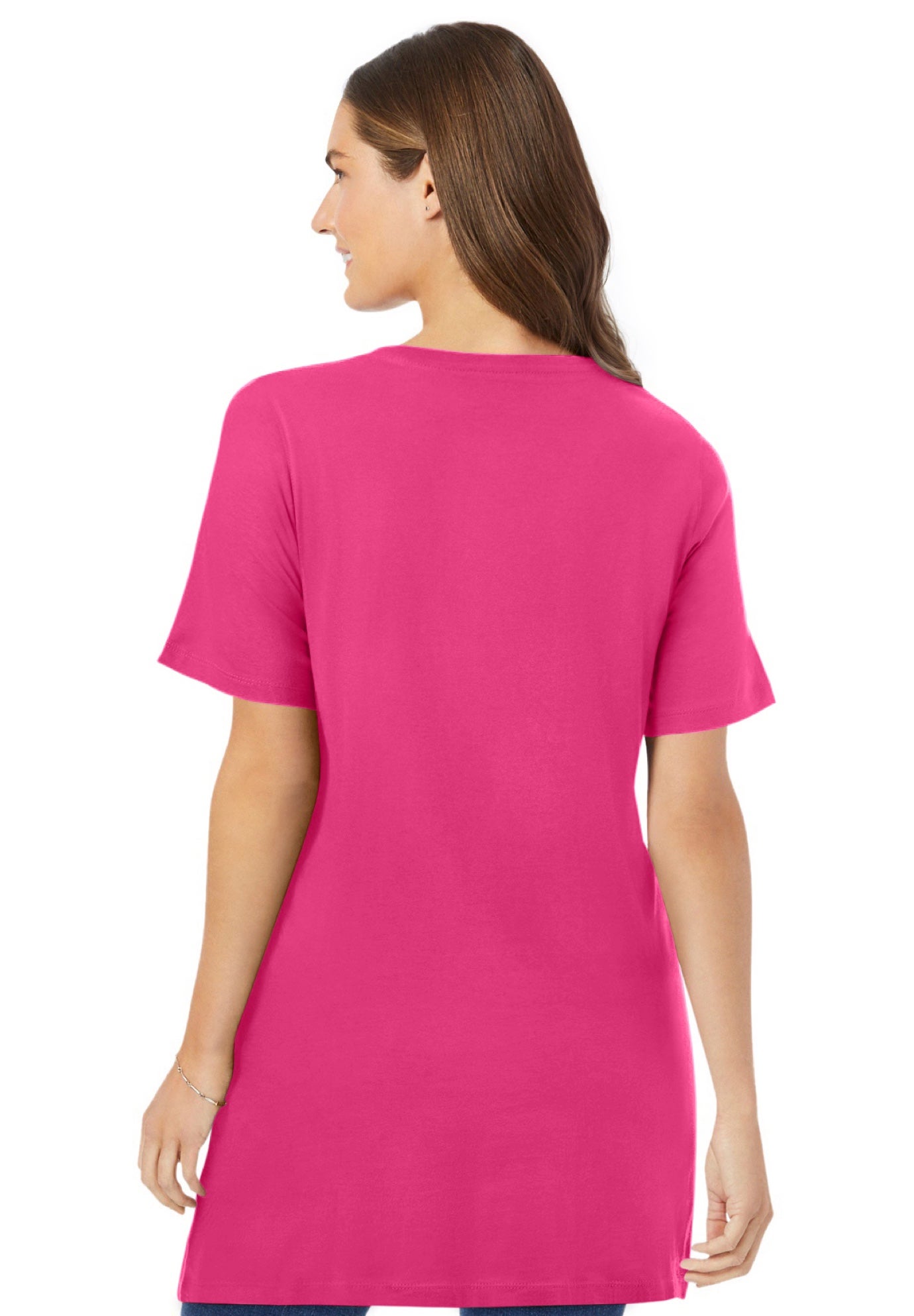 Perfect Short-Sleeve V-Neck Tunic image number 1