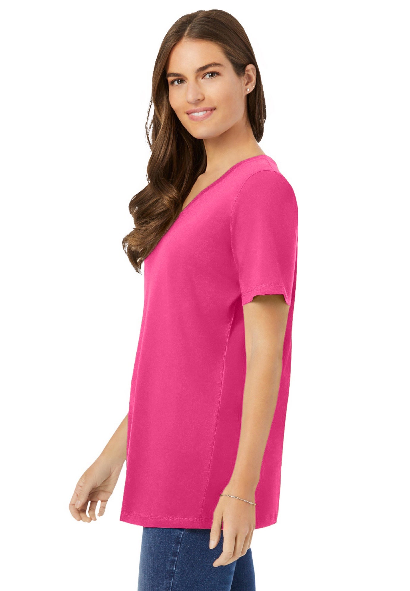 Perfect Short-Sleeve V-Neck Tunic image number 2