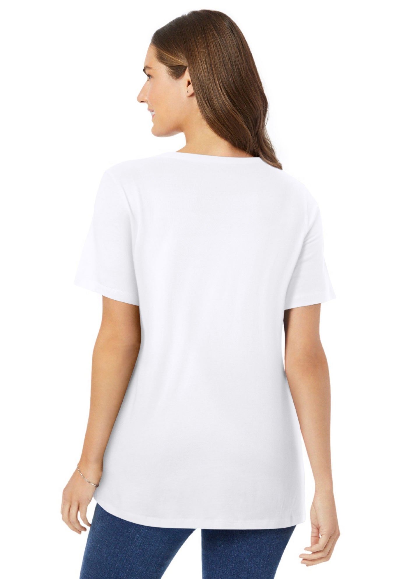 Perfect Short-Sleeve V-Neck Tunic image number 1