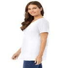 Perfect Short-Sleeve V-Neck Tunic image number null
