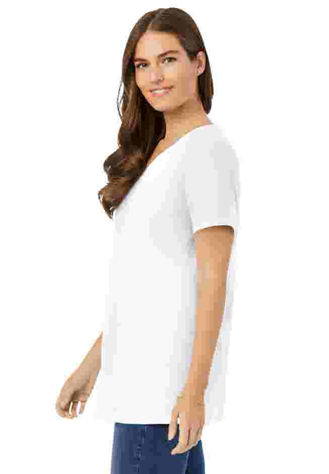 Perfect Short-Sleeve V-Neck Tunic image number 2