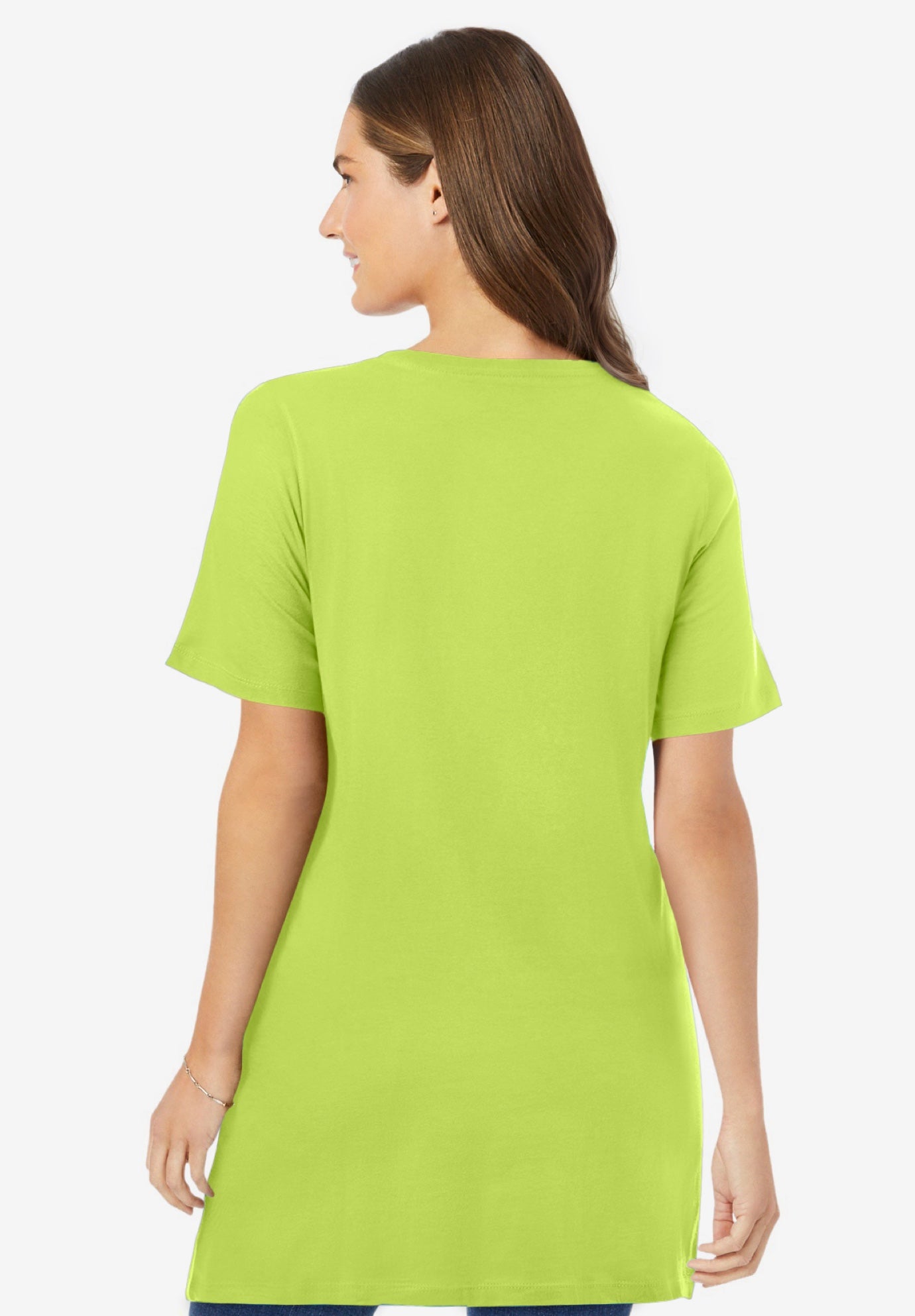 Perfect Short-Sleeve V-Neck Tunic image number 1