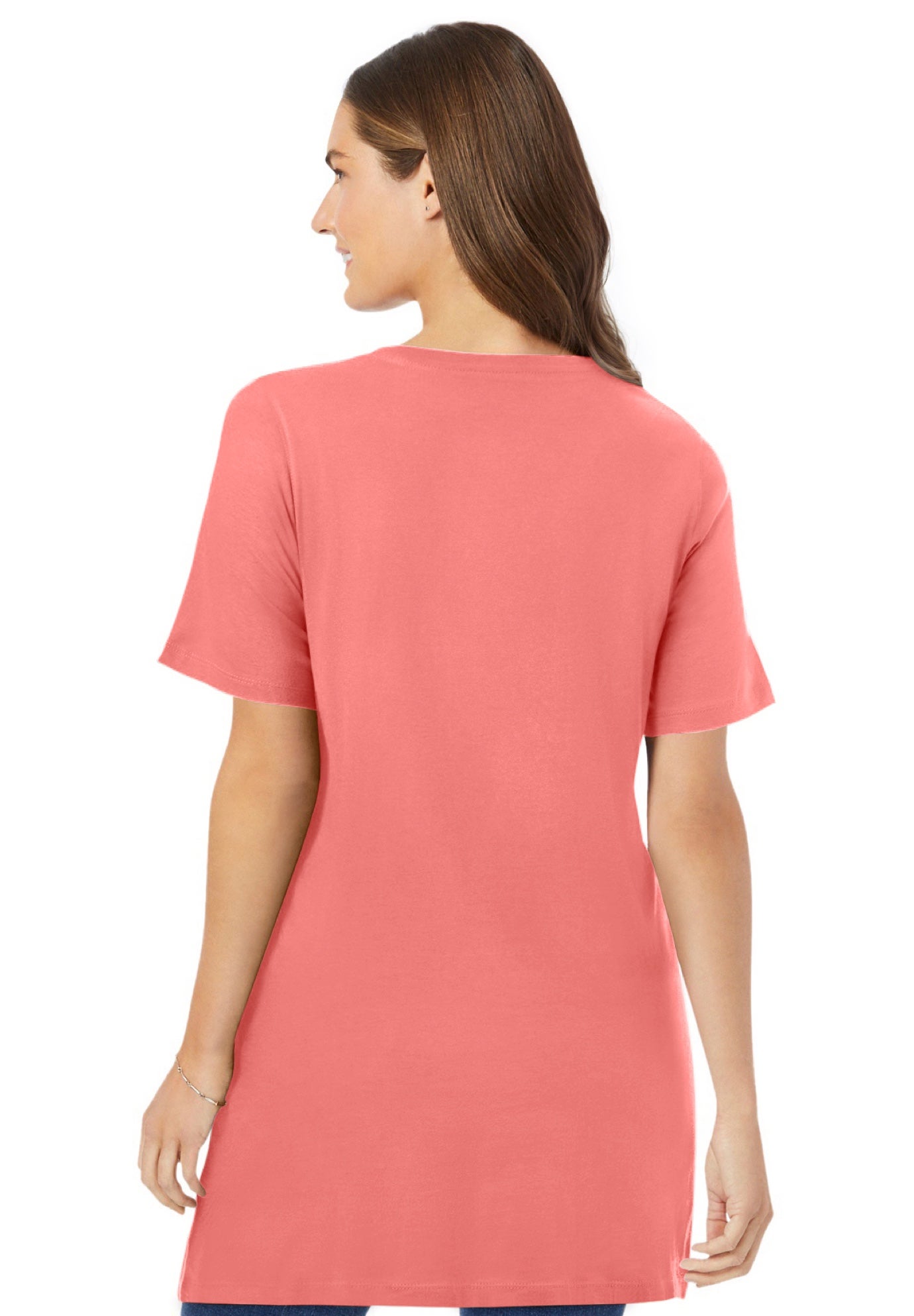Perfect Short-Sleeve V-Neck Tunic image number 1