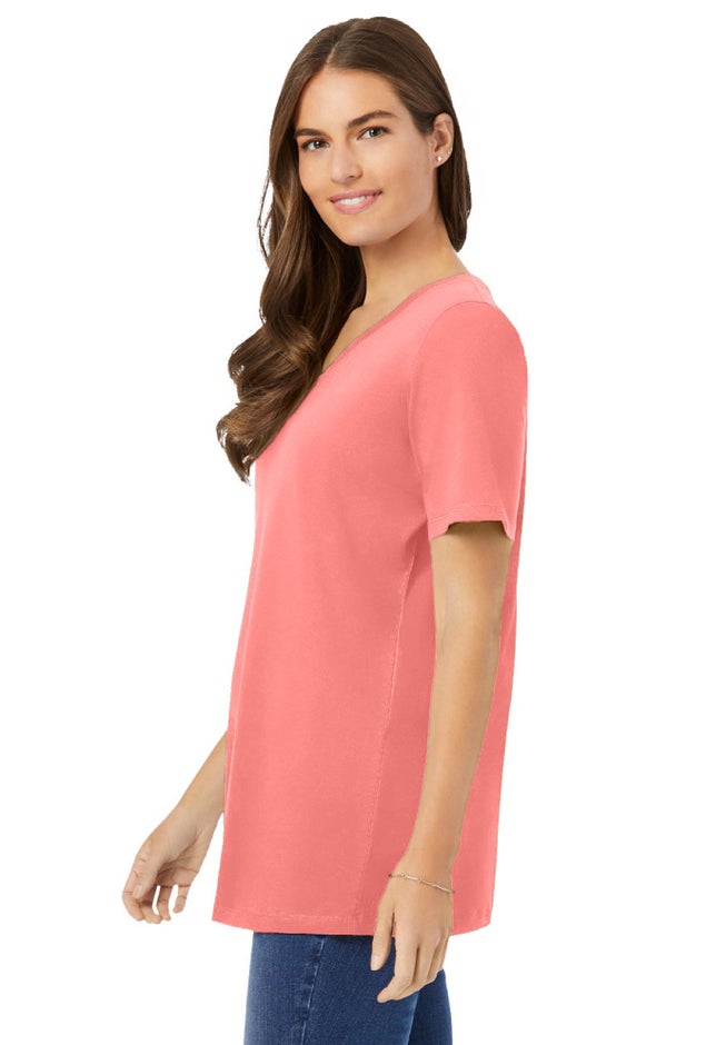 Perfect Short-Sleeve V-Neck Tunic image number 2