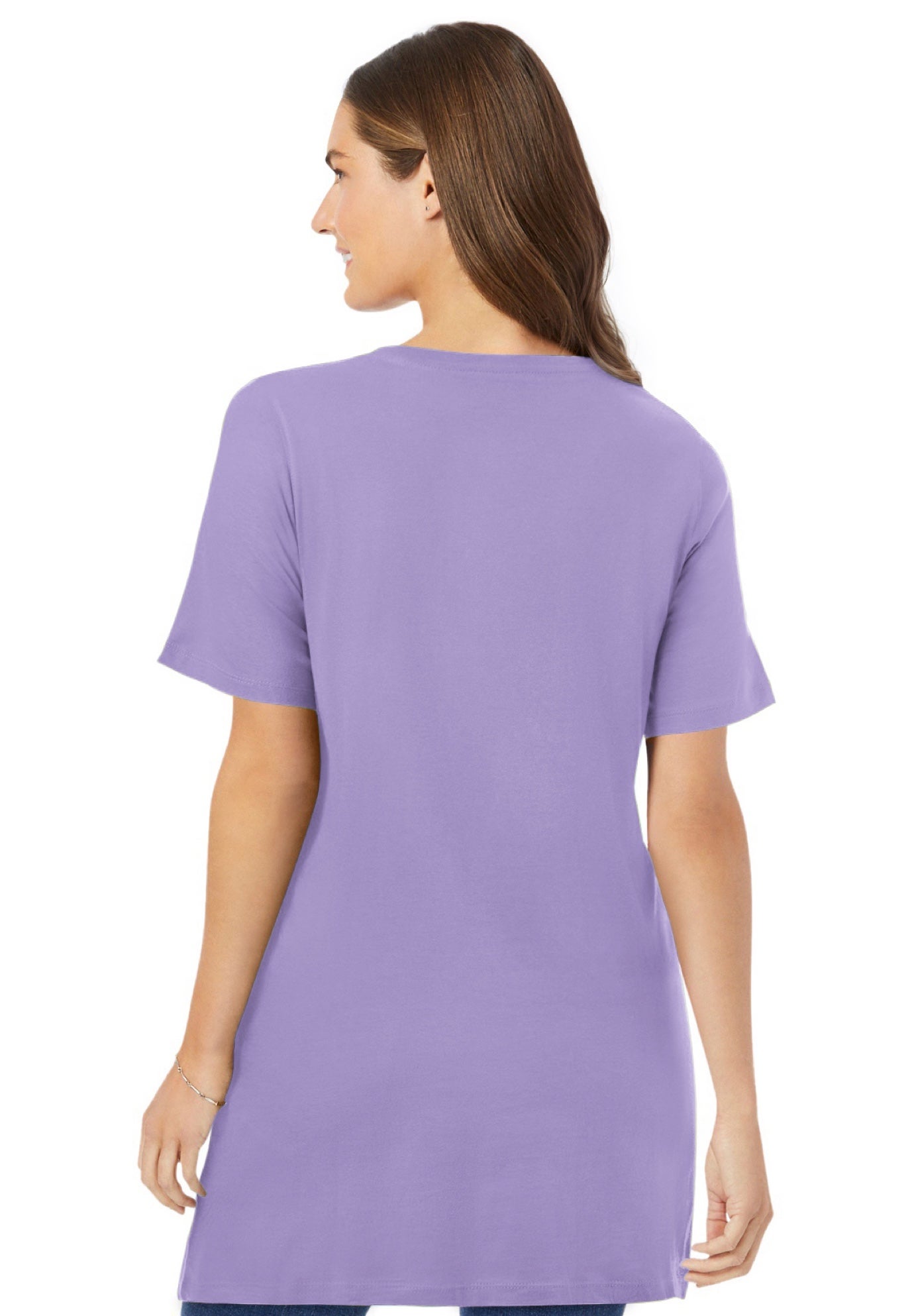 Perfect Short-Sleeve V-Neck Tunic image number 1