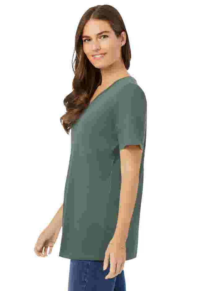 Perfect Short-Sleeve V-Neck Tunic image number 2