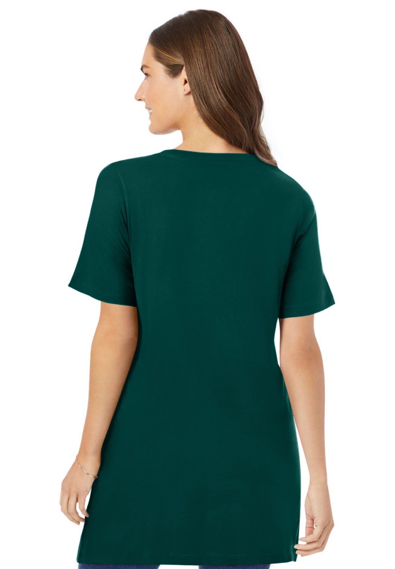 Perfect Short-Sleeve V-Neck Tunic image number 1