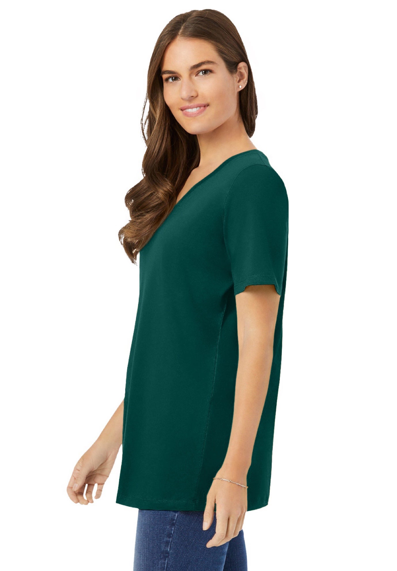 Perfect Short-Sleeve V-Neck Tunic image number 2