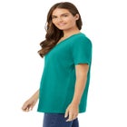 Perfect Short-Sleeve V-Neck Tunic image number null