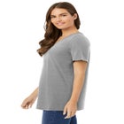 Perfect Short-Sleeve V-Neck Tunic image number null
