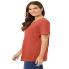 Perfect Short-Sleeve V-Neck Tunic image number null