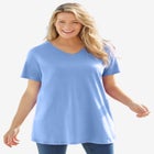 Perfect Short-Sleeve V-Neck Tunic image number null