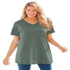 Perfect Short-Sleeve V-Neck Tunic image number null