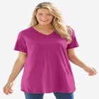 Perfect Short-Sleeve V-Neck Tunic image number null