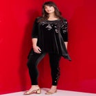 Velour Hanky Hem Tunic. image number 0