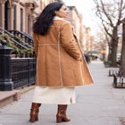Faux Shearling Midi Coat image number null