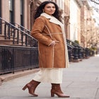 Faux Shearling Midi Coat image number null