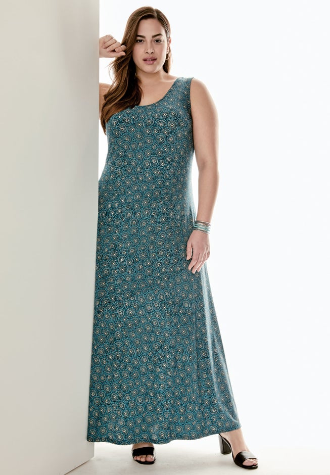 Stretch Knit Tank Maxi Dress image number 3