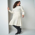 Belted Cable Sweater Dress image number null
