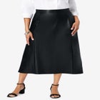 Faux Leather Midi Skirt image number null