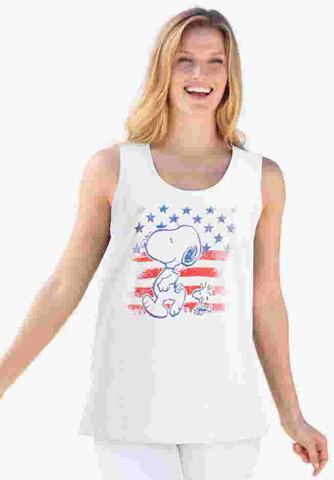 Red, White & Blue Snoopy Flag Tee image number 0