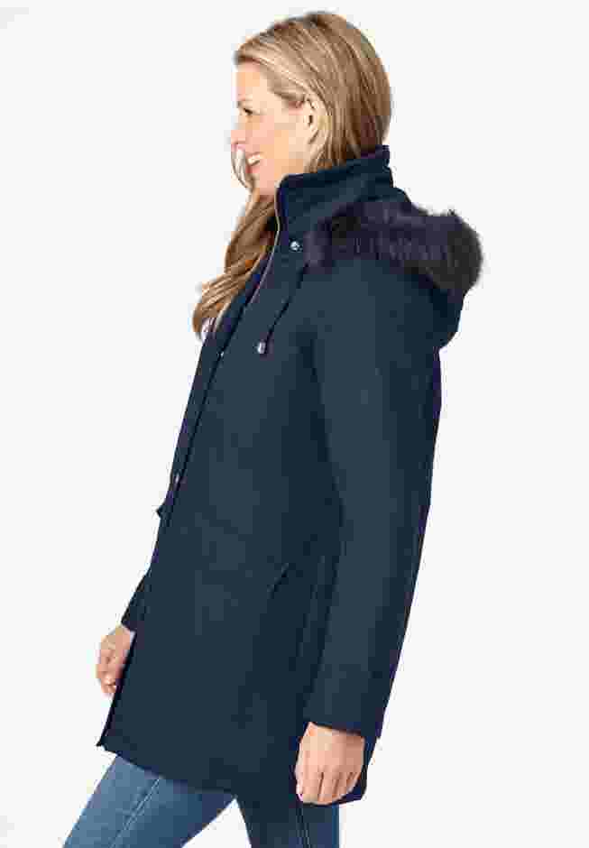 Faux Fur Down Parka Coat image number 3